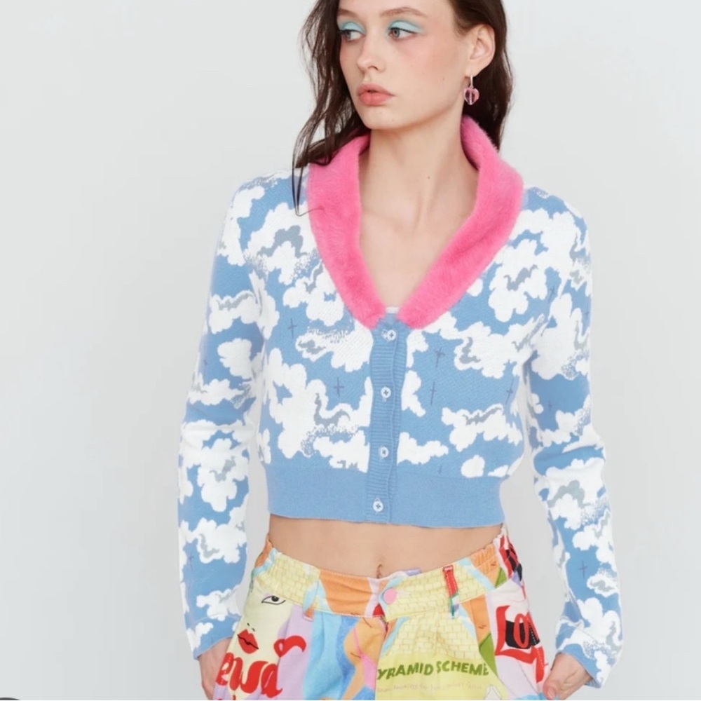 Lazy Oaf X Laura Callaghan Book Club Cloud Cardigan- Rare piece!